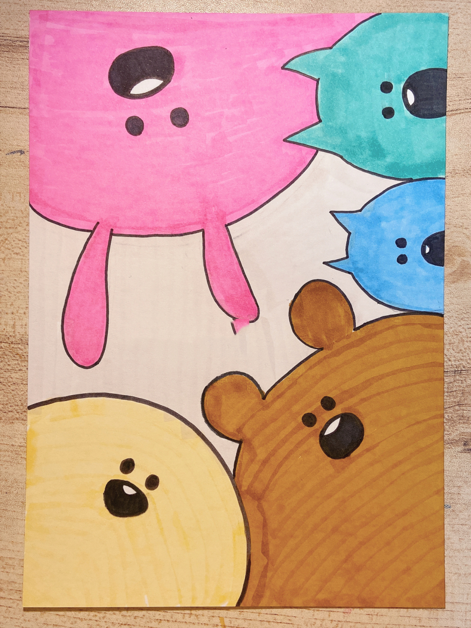 可爱马克笔简笔画 含教程 超可爱又治愈的彩色马克笔画 一起来打卡吧