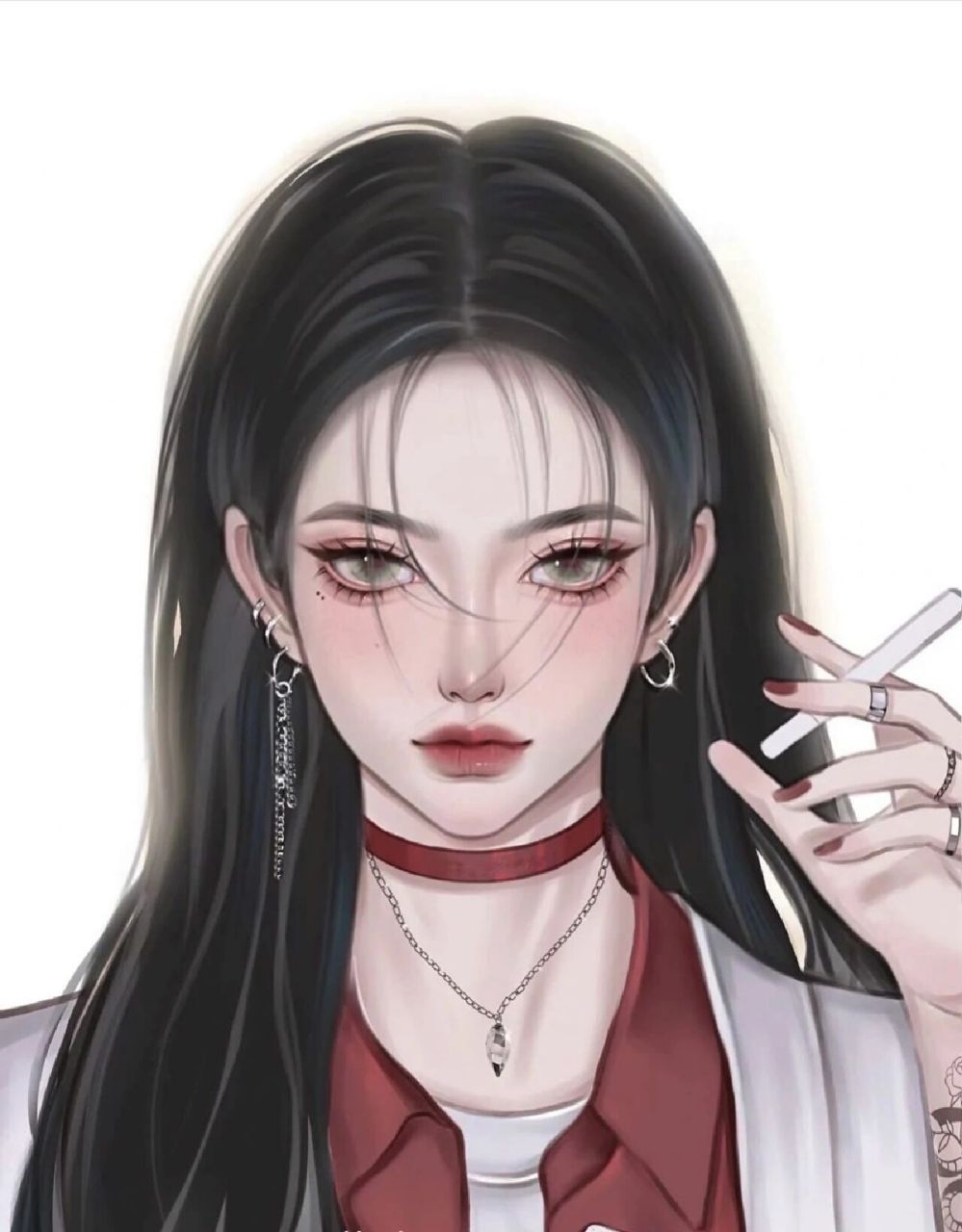 吸烟头像.(女生)