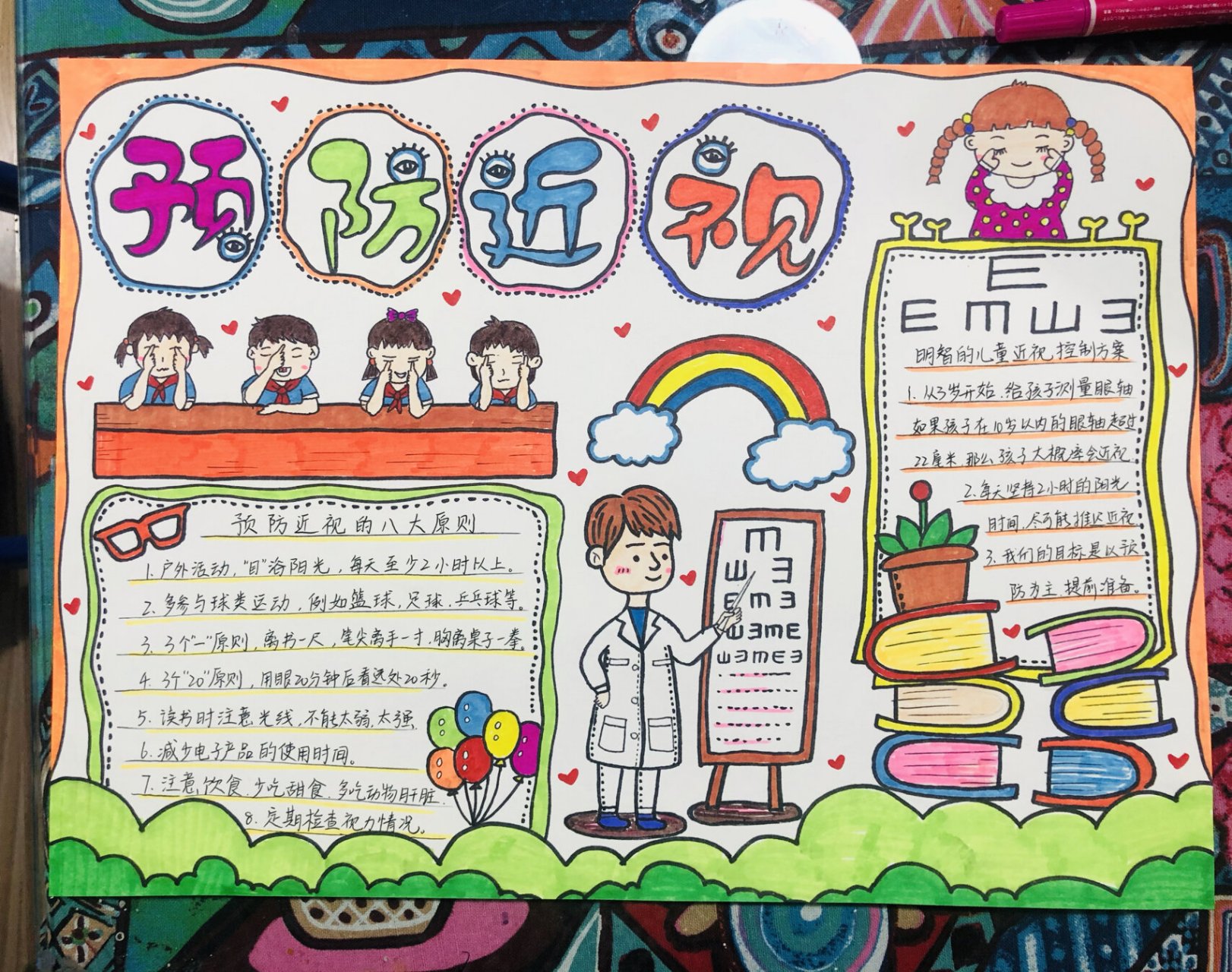 预防近视手抄报
