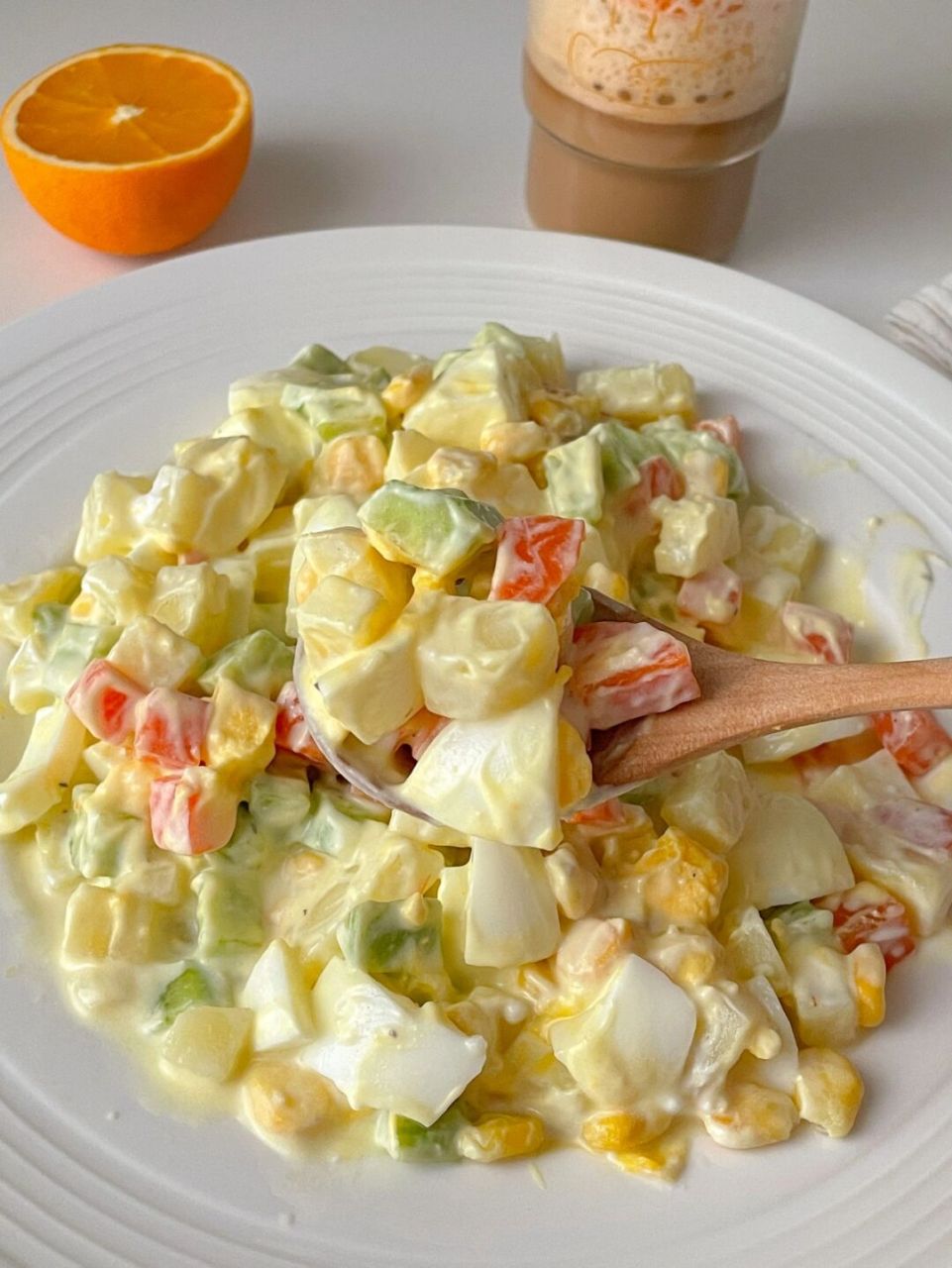 减脂低卡食谱d6天 | 土豆泥酸奶沙拉 7515清爽的减脂沙拉,碳水足