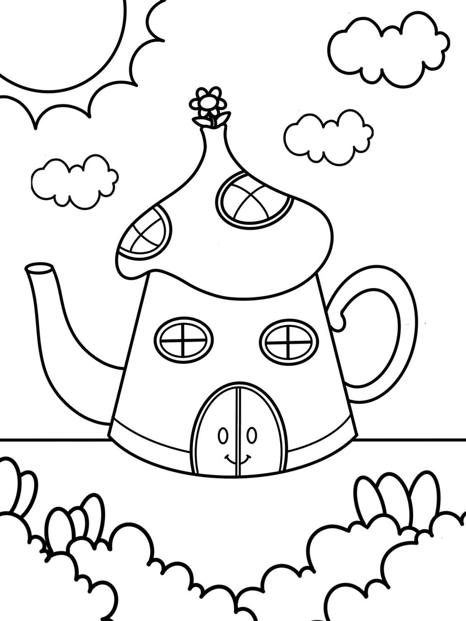 茶壶 房子 房屋 创意画 儿童画 简笔画 #创意美术儿童画# #儿童简笔画