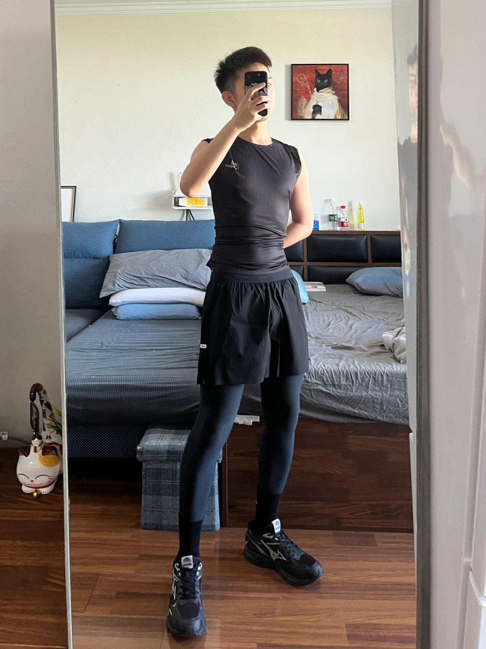 ootd|男生穿黑色高弹紧身裤,是什么感觉? 喜欢黑色的朋友看过来!