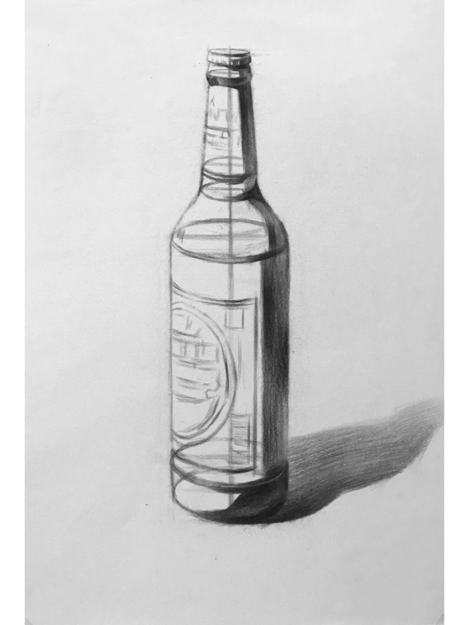 素描啤酒瓶步骤