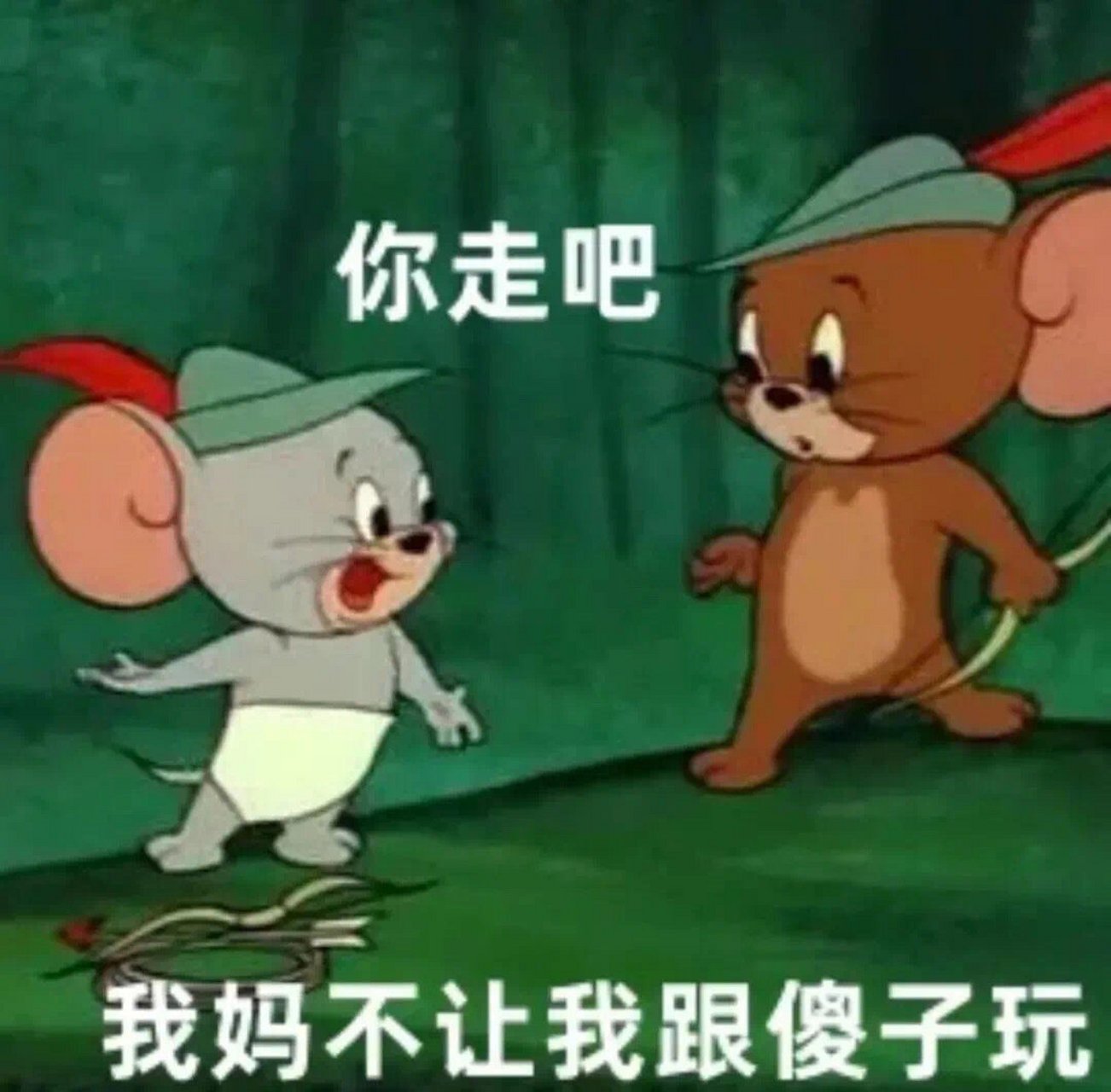 你走吧,我妈不让我跟傻子玩