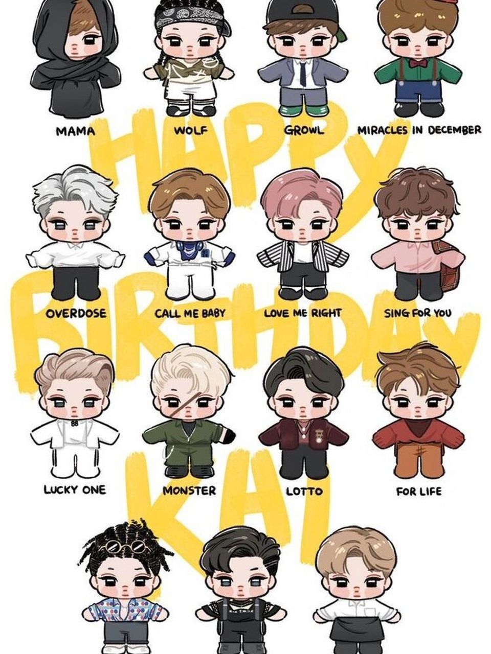 韩国卡通图案棉花娃娃可参考 分享创意与灵感