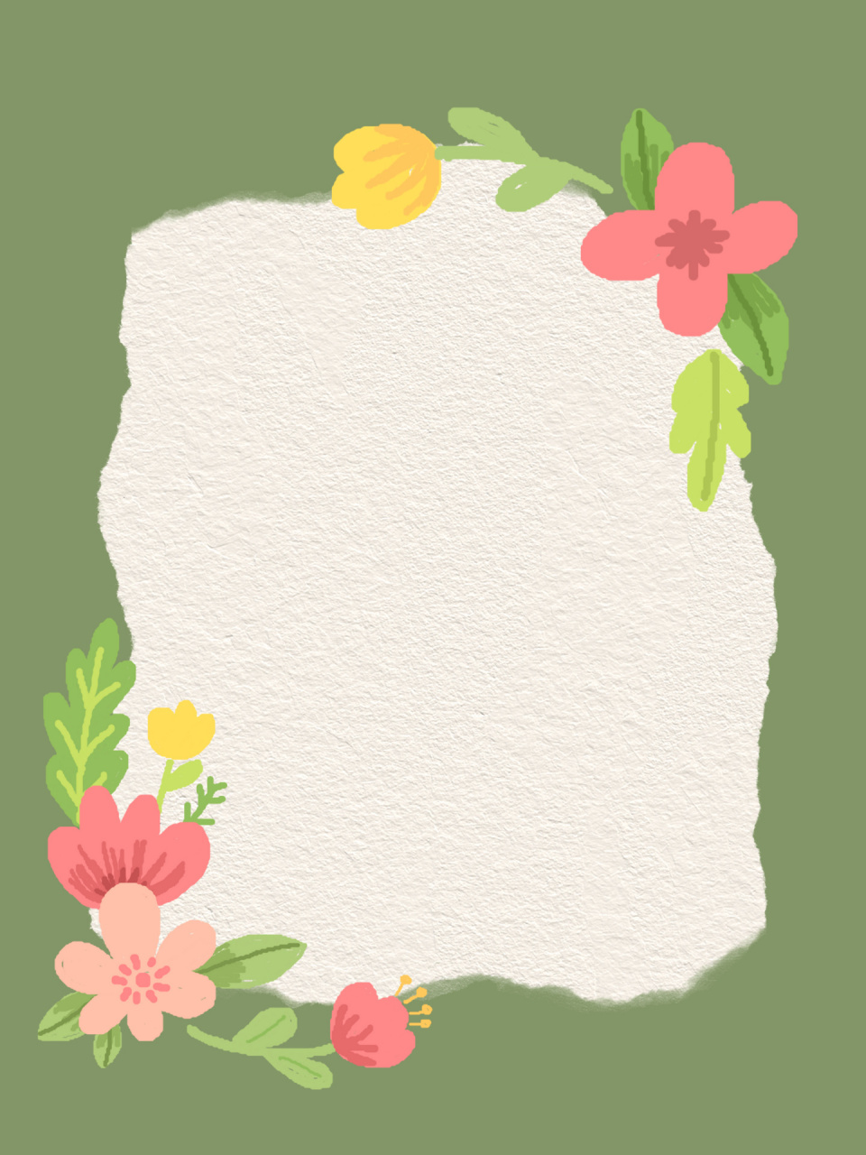 鲜花空白模板底图 | 高级感 朋友圈必备的美学晒单底图,高级感,ins风