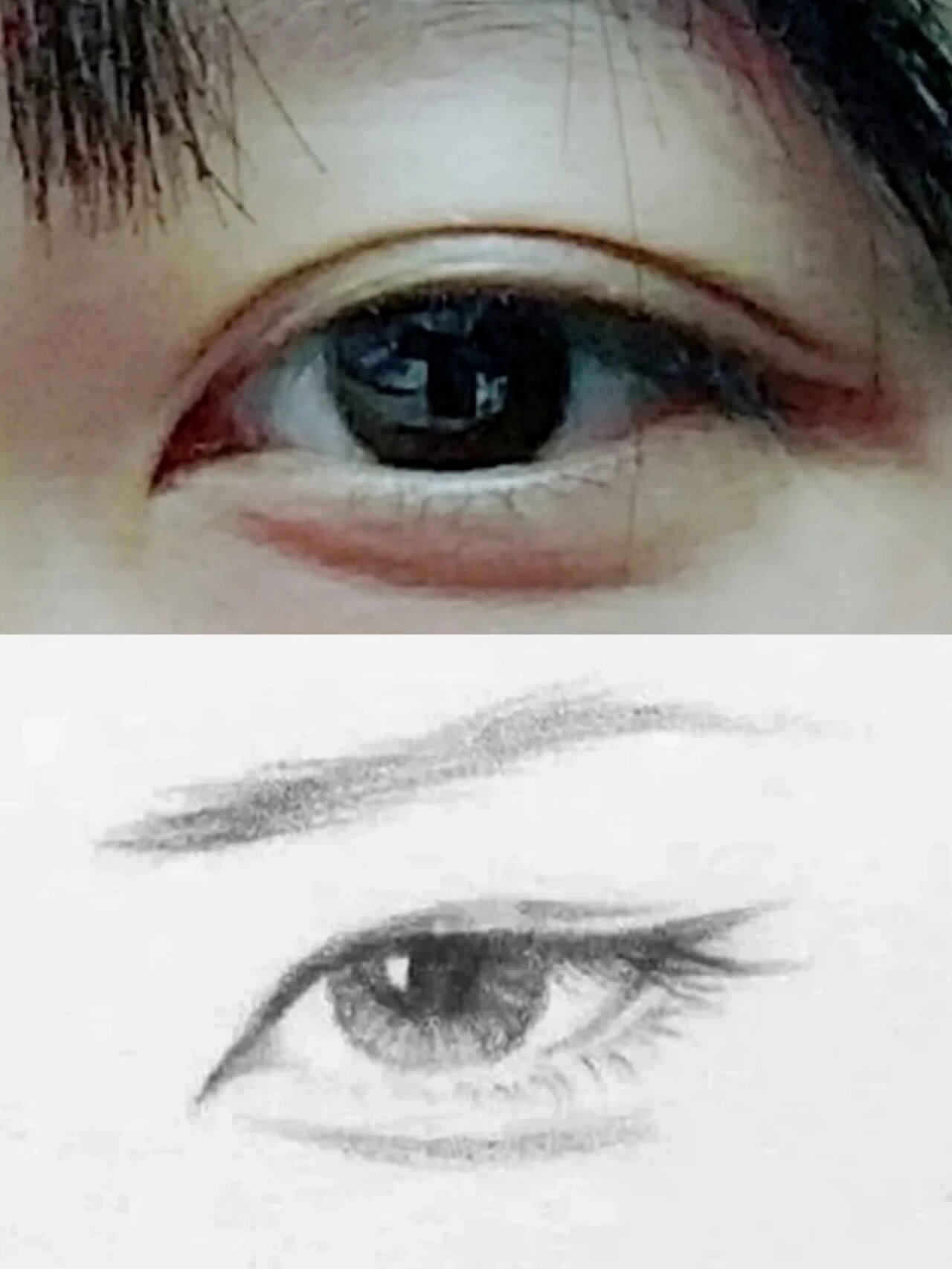 眼形鉴别 桃花眼or杏眼or柳叶眼.应该是柳叶,也有点像桃花