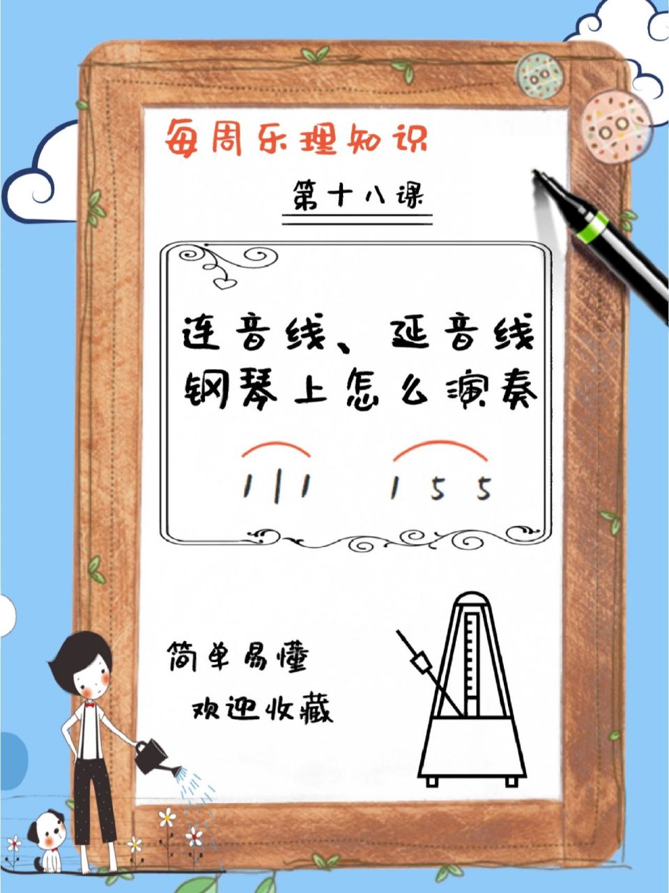 这周乐理课来了,先复习下延音线和连音线区别～ 延音线: 97标记:记