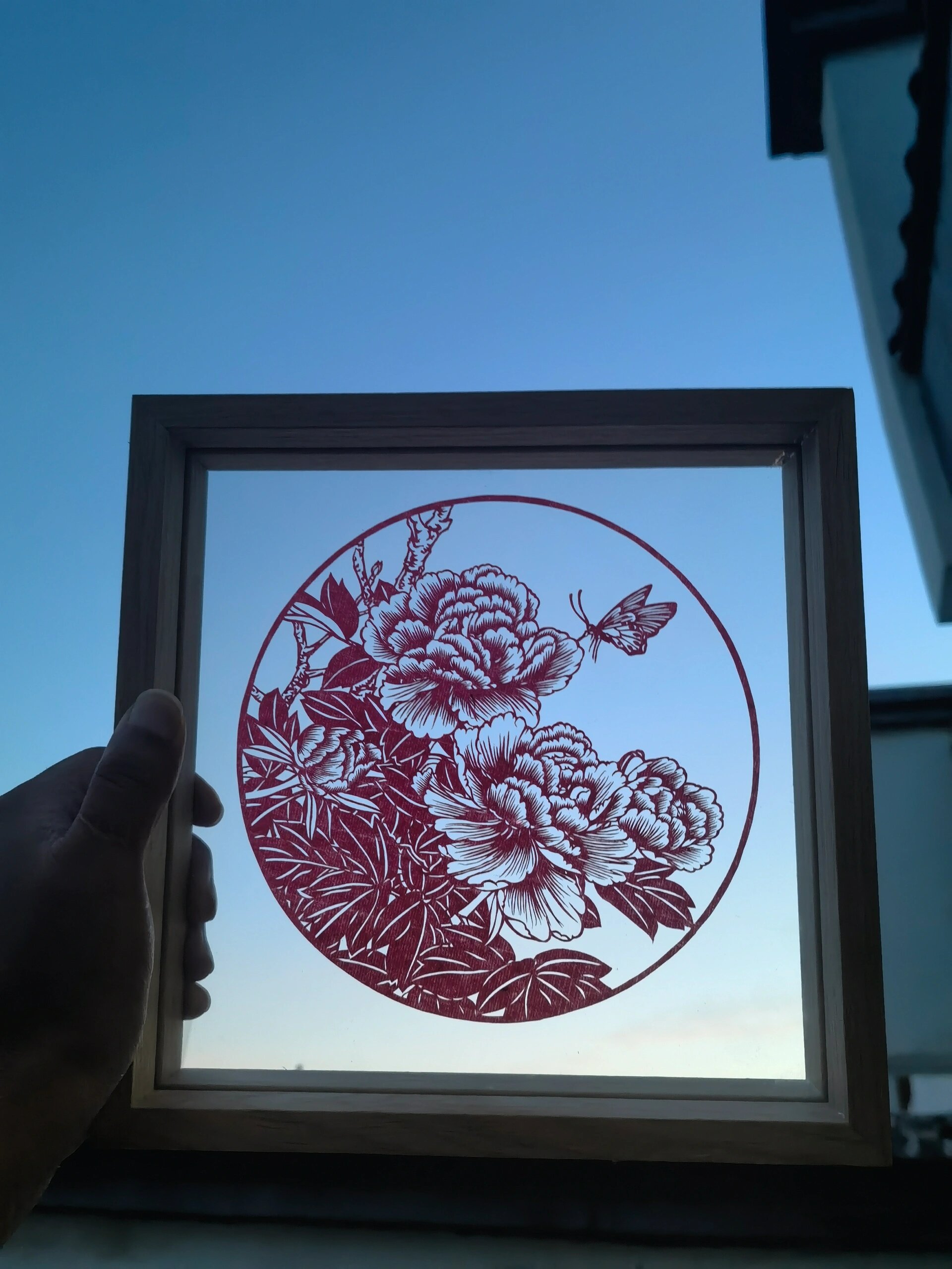 剪纸小作 蝶恋花～花开富贵剪纸牡丹