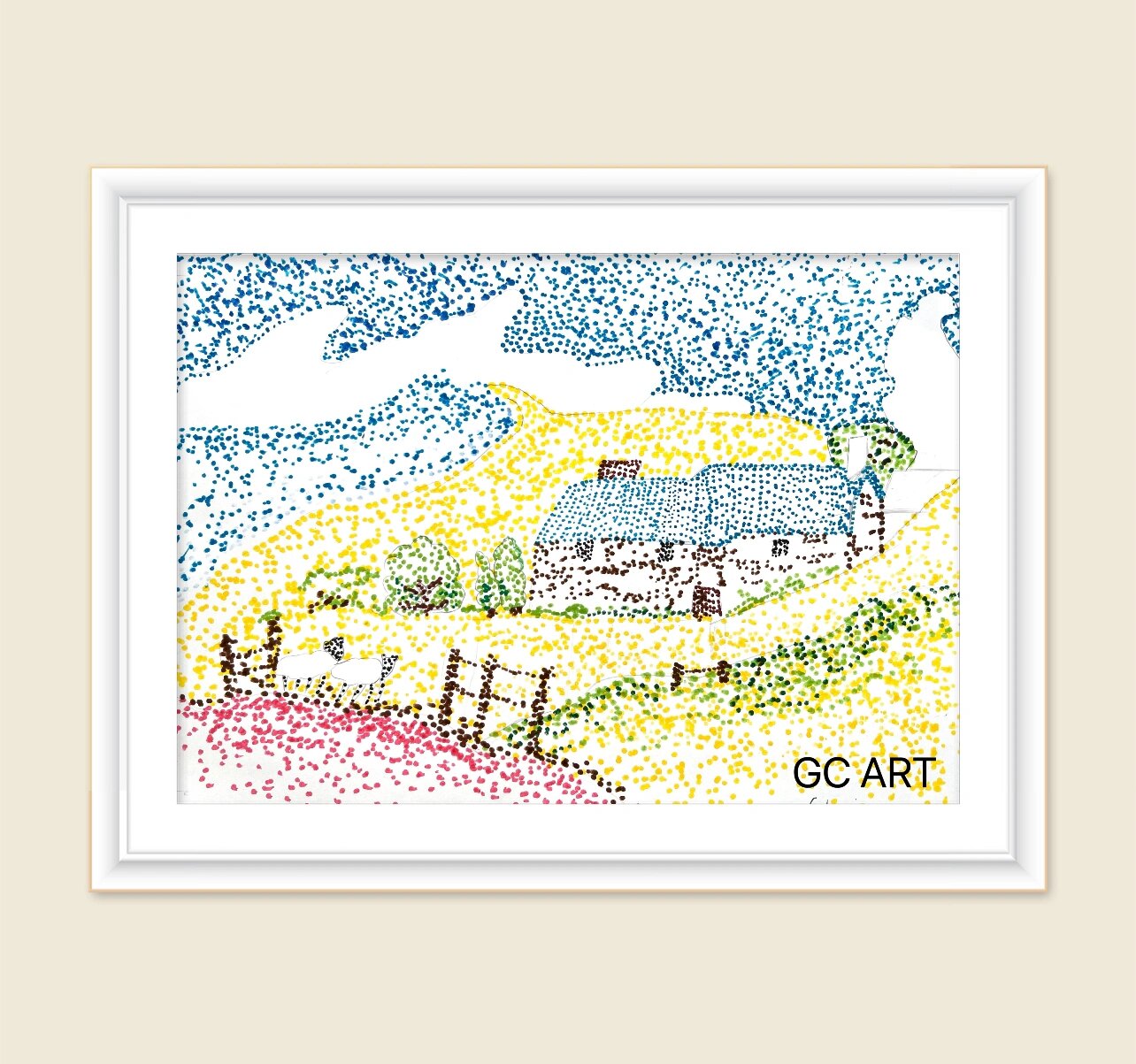 《点彩风景画》 7-9岁点彩风景画