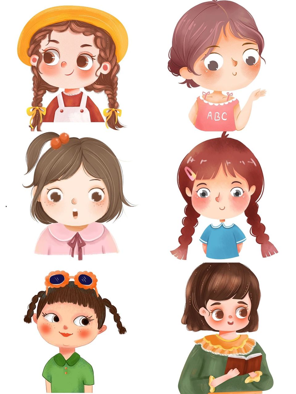 78哈喽宝贝们~ 	 7315今日给宝子们分享一组卡通头像素材