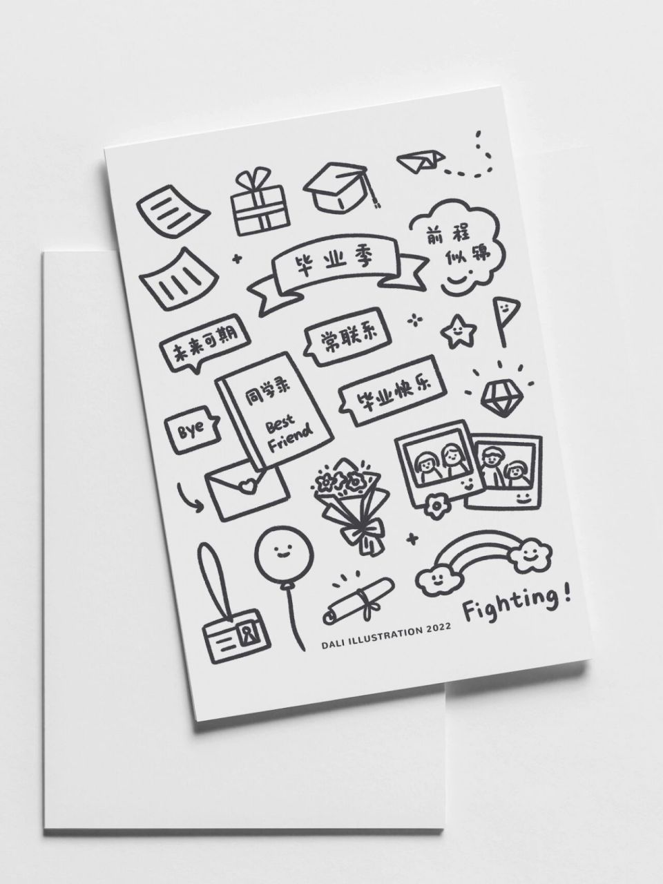 ins风简笔画 | 毕业季doodle涂鸦95 上次有宝子留言说想要看毕业季