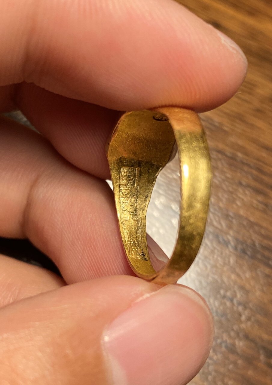 晚清民国时期抗战胜利四国国旗老金戒指 晚清民国时期抗战胜利四国