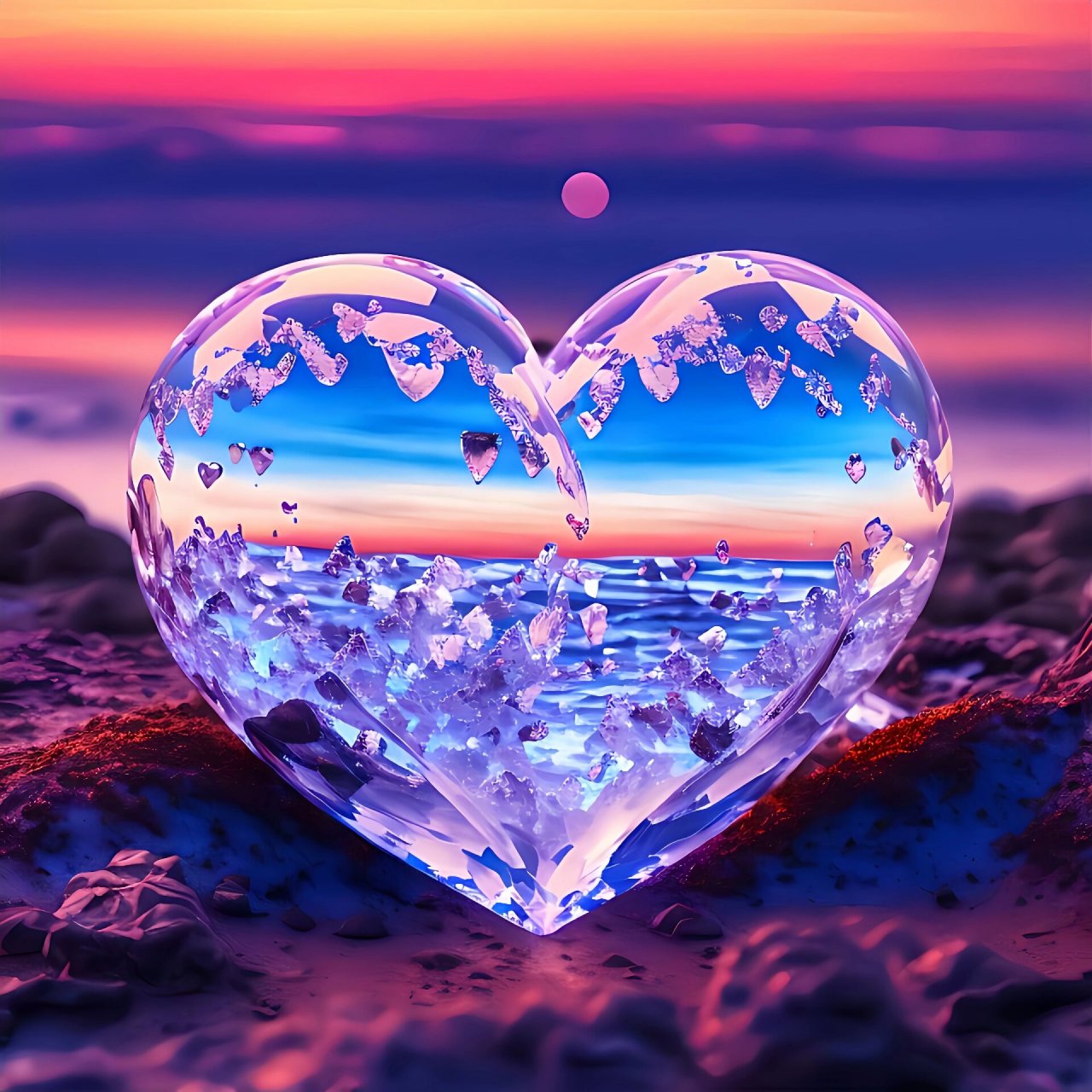 唯美爱心手写底图