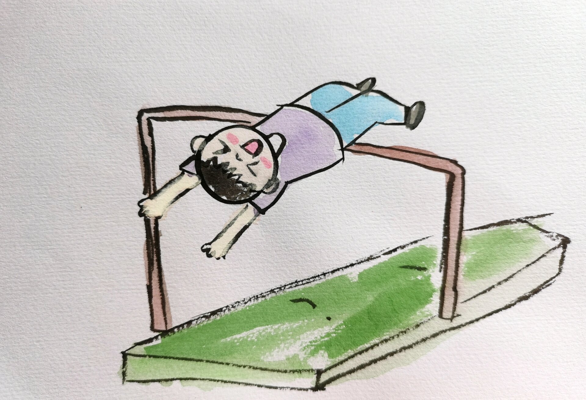 拔河跳高简笔画