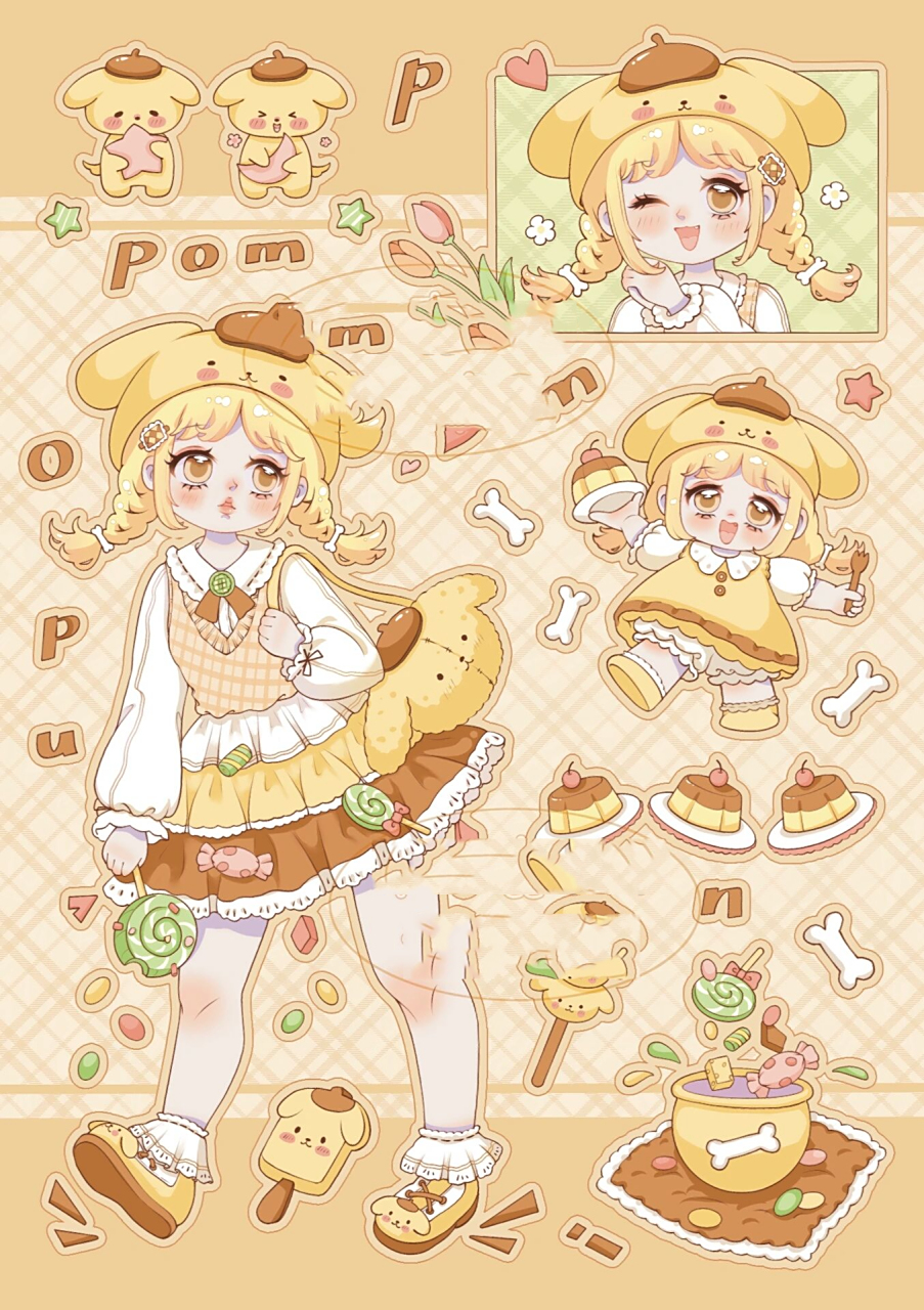 原创人物贴纸 | 文创定制布丁狗拟人 线下文创:贴纸/包装已授权 线上