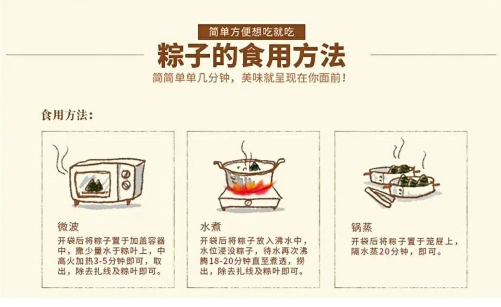 速冻粽子的食用方法 端午节要到了 准备食粽子了吗
