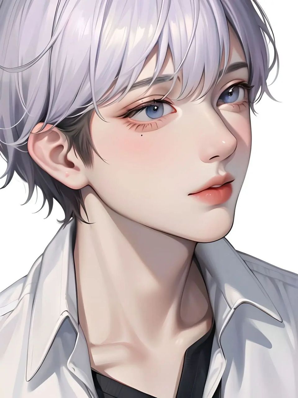 ai插画73男头系列93 "人终将因为年少不可得之物困其一生"