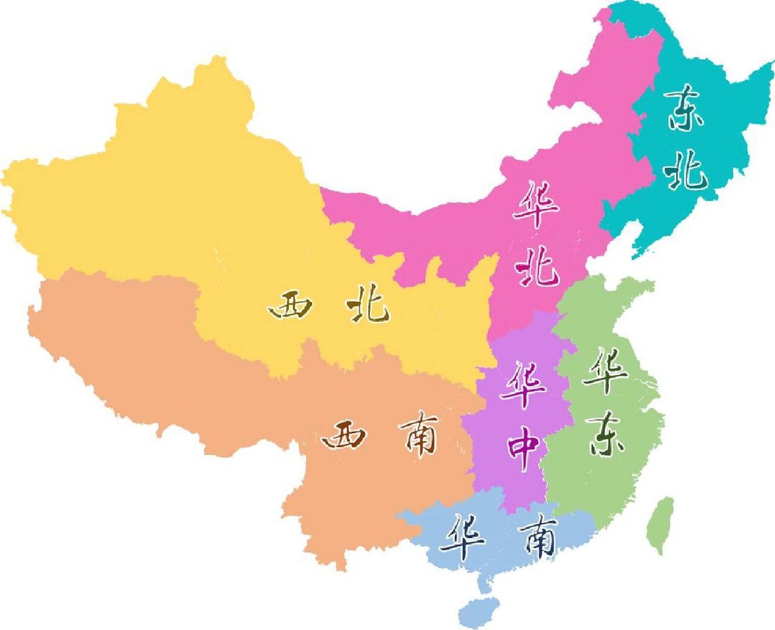 中国北方地区地图高清图片