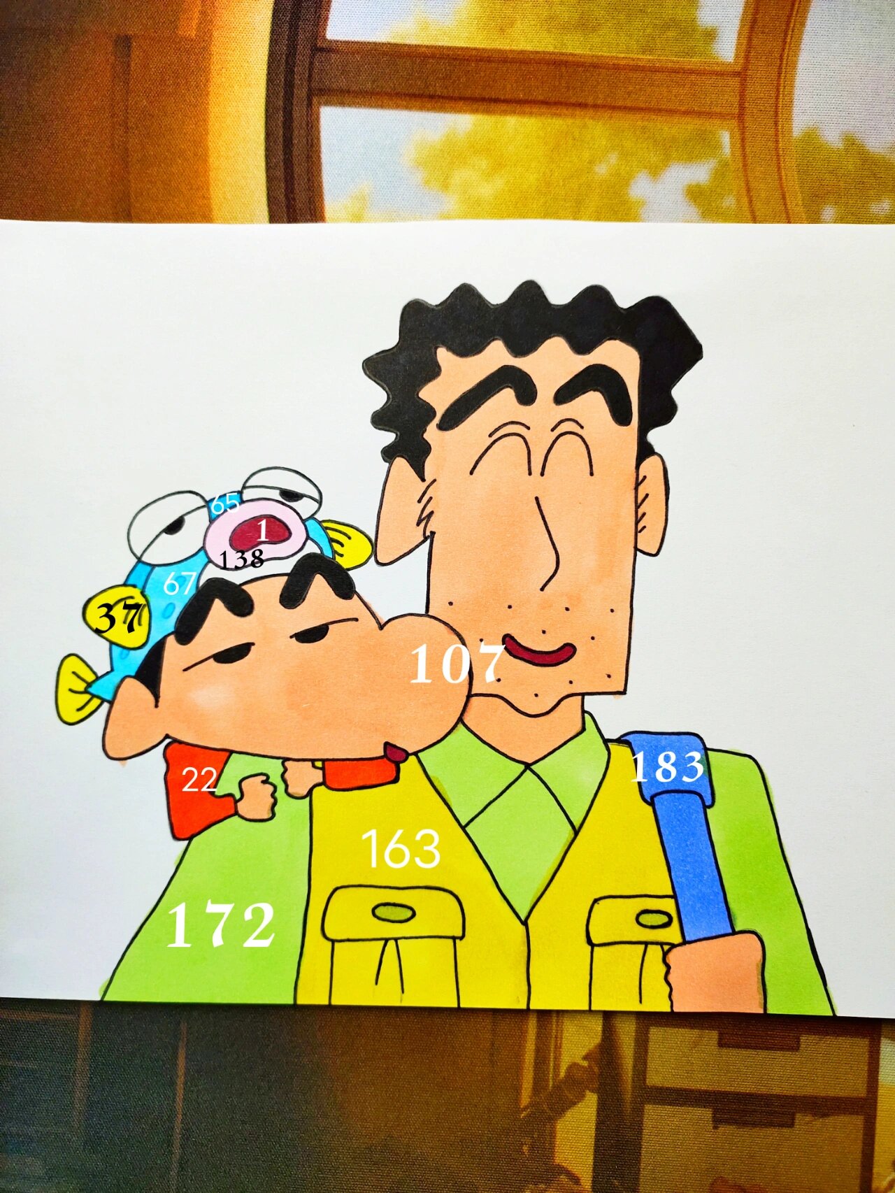 手绘 蜡笔小新和野原广志 96详细色号见图四98 91touchmark