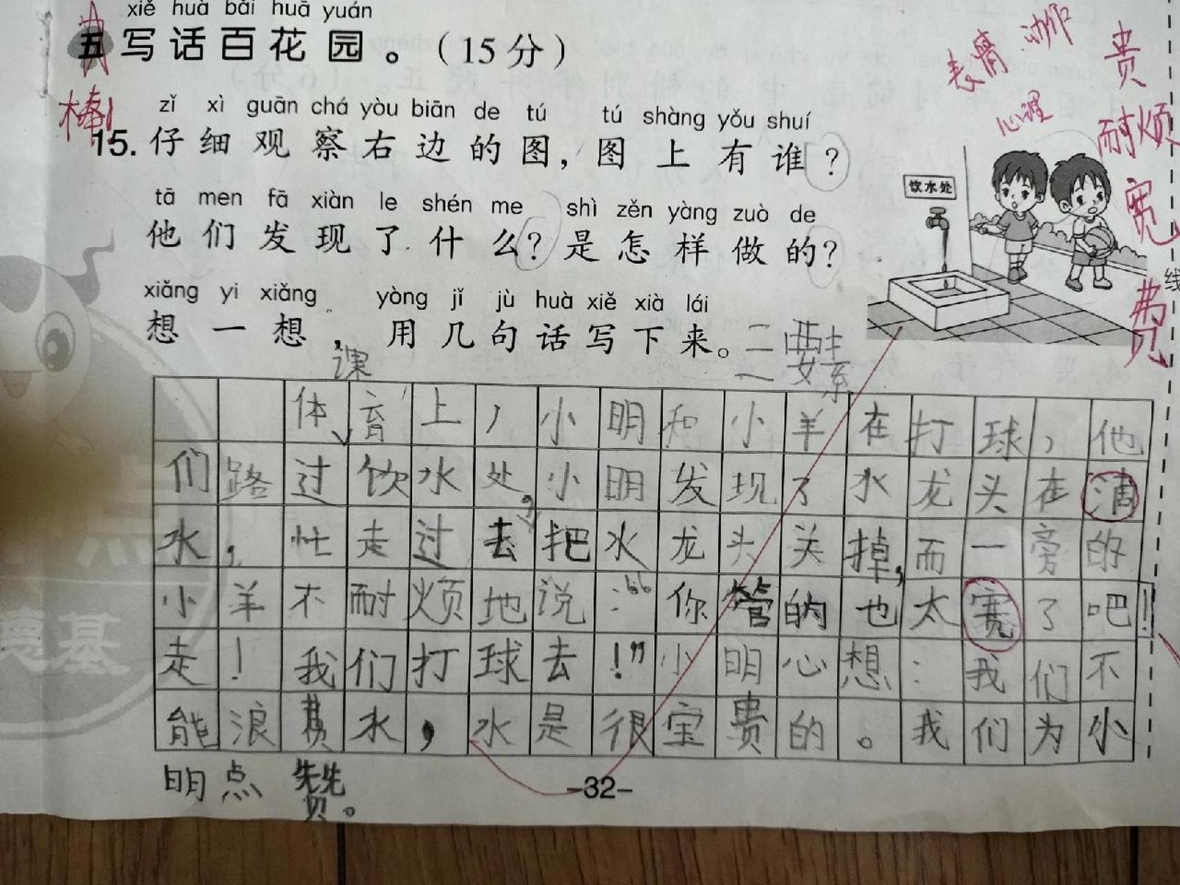 看图写话《节约用水》 看图写话《节约用水》