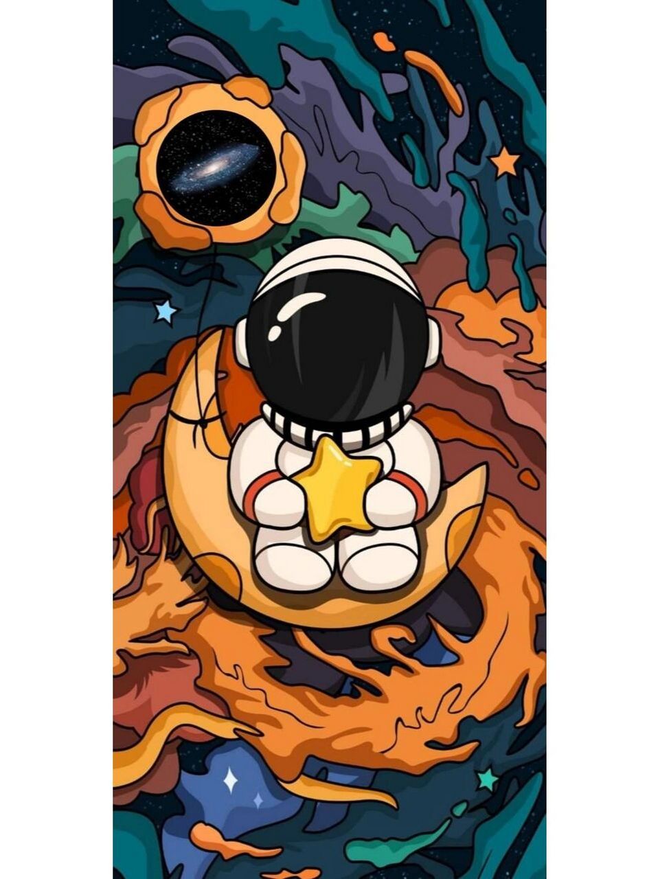 分享几张太空宇航员墙绘素材