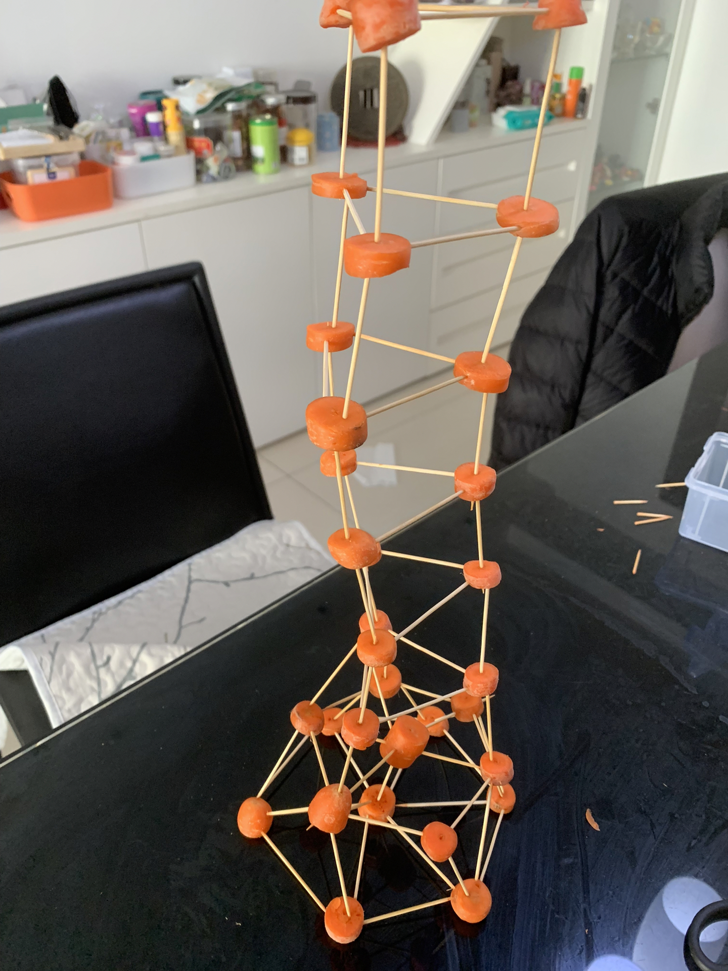 萝卜牙签搭高塔