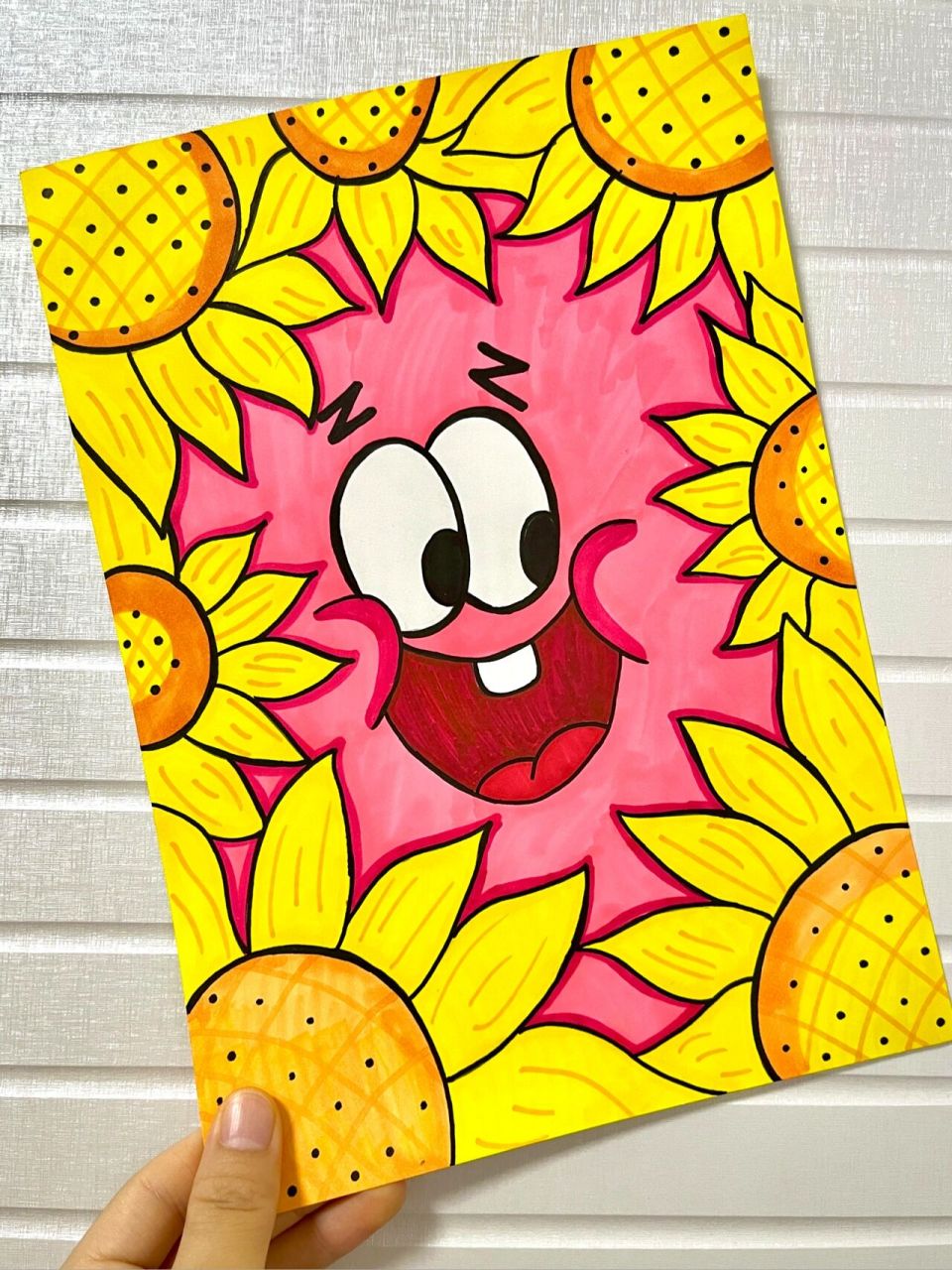 第⑦〇幅96|向日葵97派大星~马克笔|线稿步骤 97979797