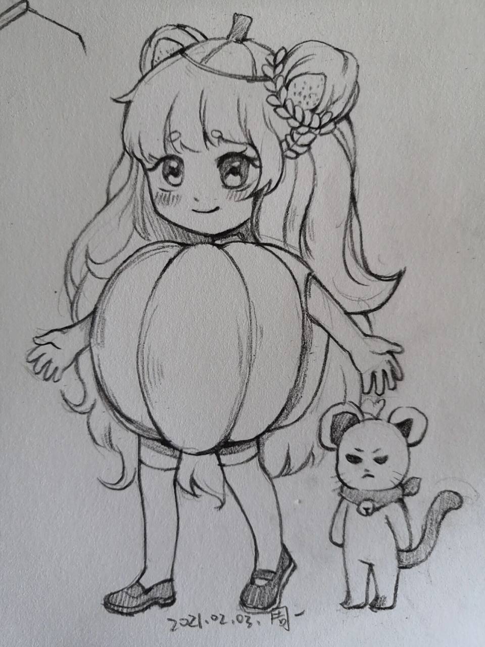 可爱动漫女生q版全身绘画教程 还是库存呀