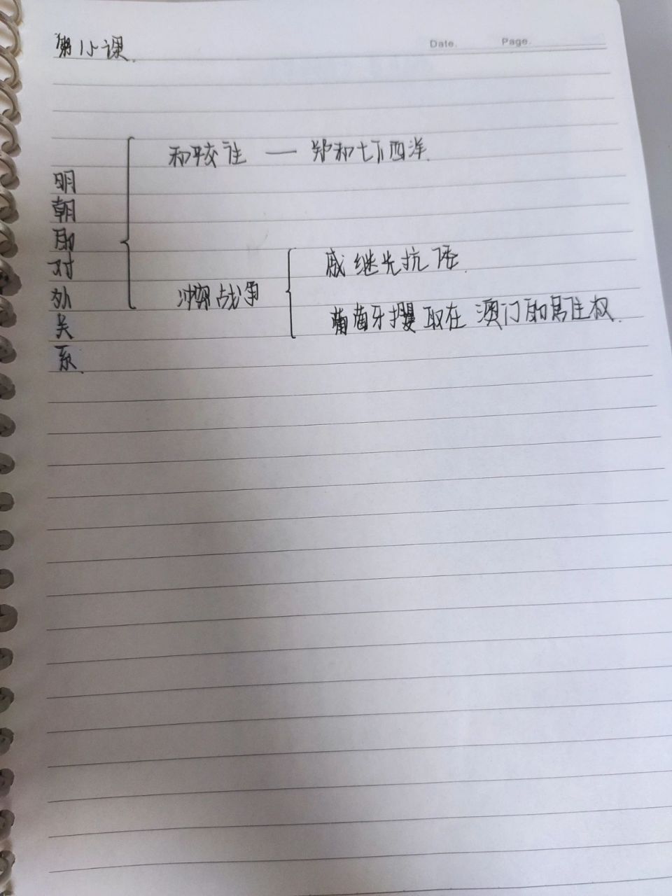 七下历史第十五课思维导图