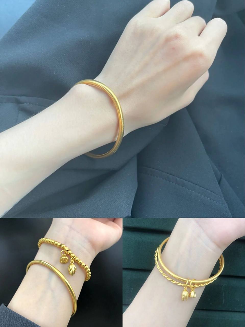 95后小仙女必备金手镯,克价9040777超值 古法传承手镯无论是单戴