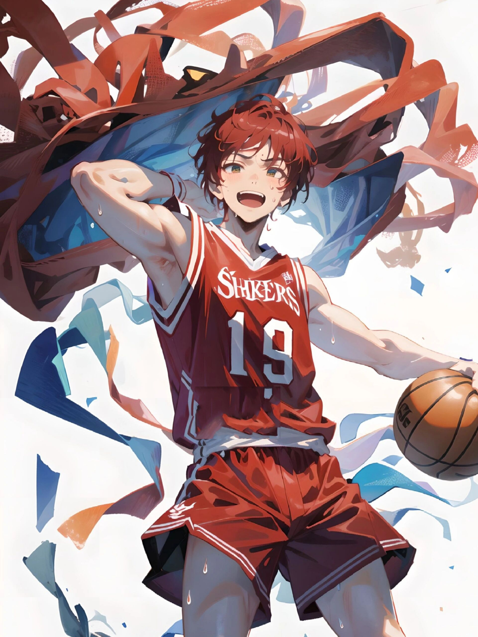 红发腹肌白袜篮球体育生 记得小时候也挺爱看灌篮高手的 嗯没错,你