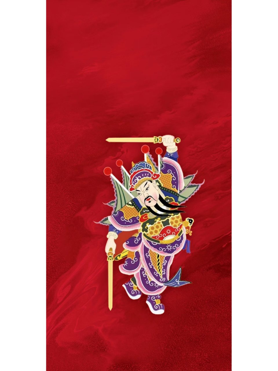 《门神》壁纸来了97 门神的版本和造型很多,我做的是秦叔宝和尉迟恭