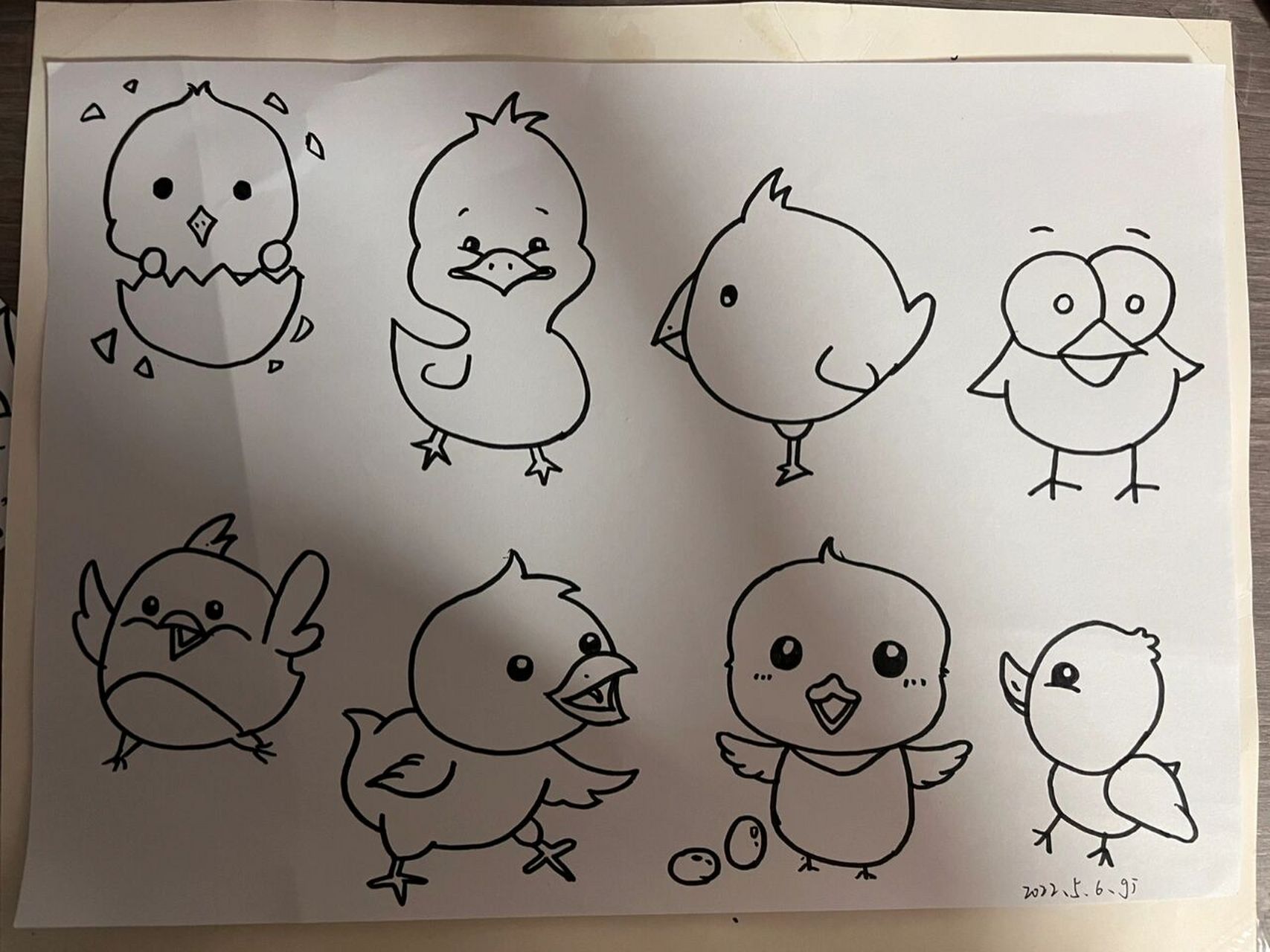 小鸡简笔画幼儿园图片
