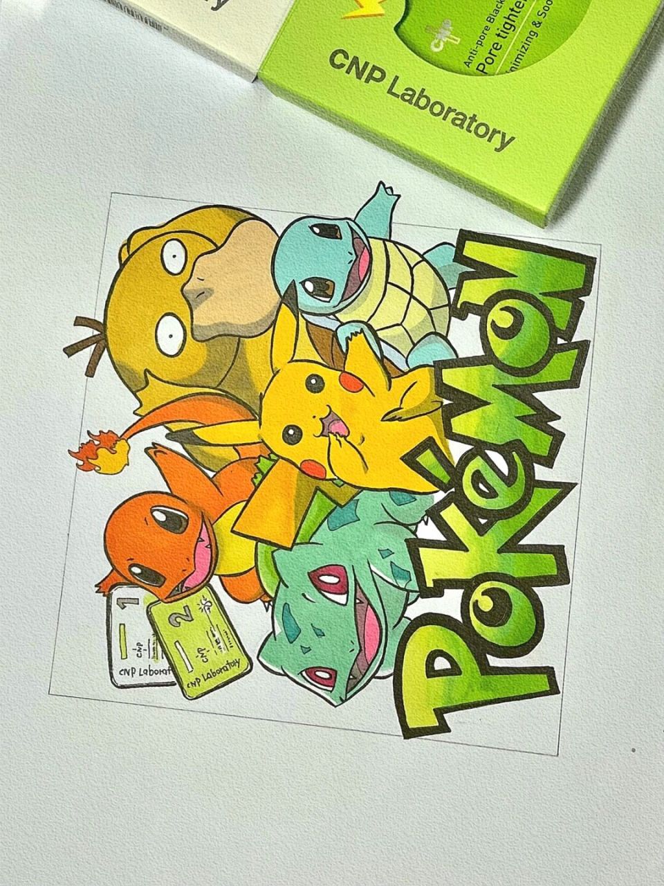 宝可梦精灵们的简笔画来咯 马克笔上色 这个宝可梦的简笔画好看吗