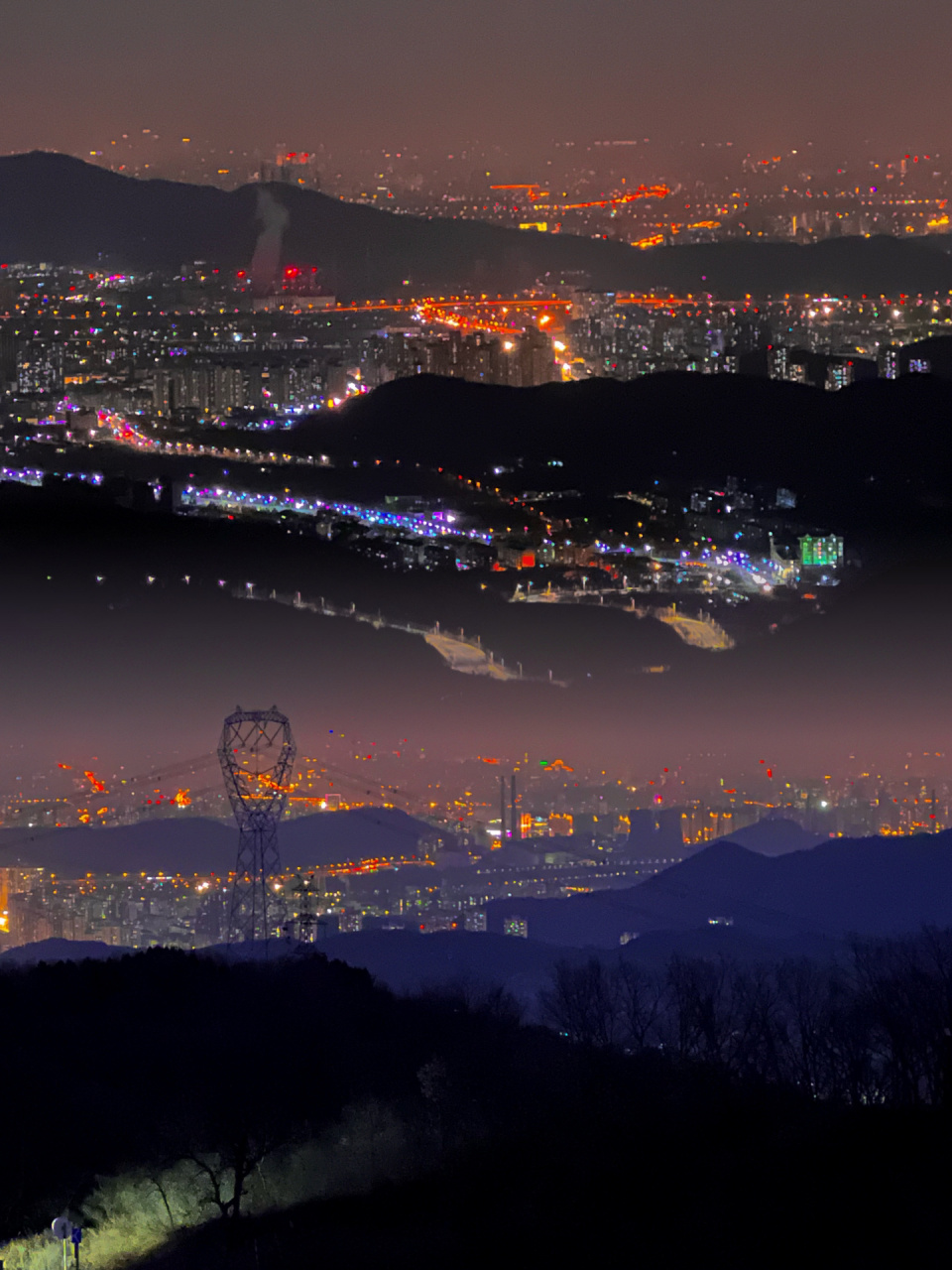 北京山顶看夜景开车图片