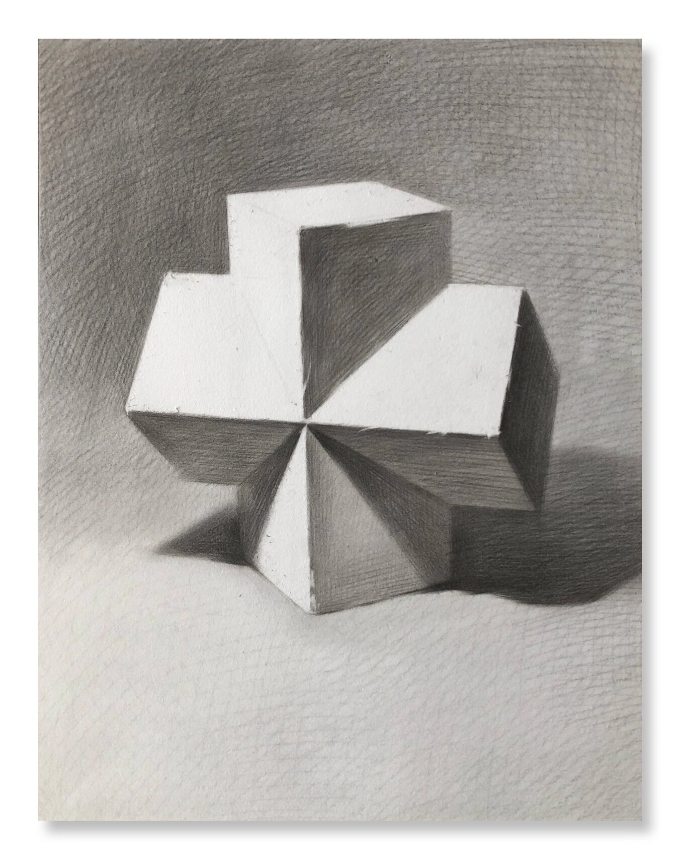 素描几何体:十字穿插体