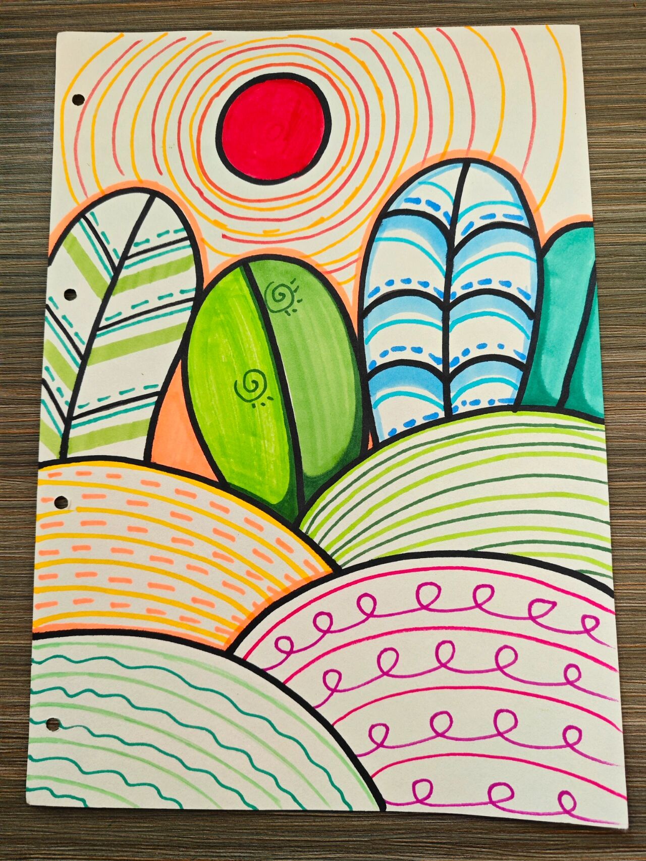 4～5原创线描《线条的变化》