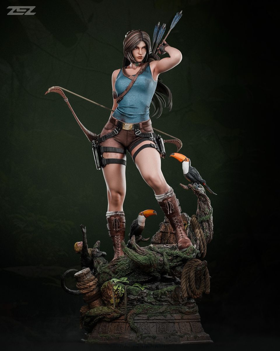 《古墓丽影》 #劳拉# lara croft,sculpted by rodrigo fonseca