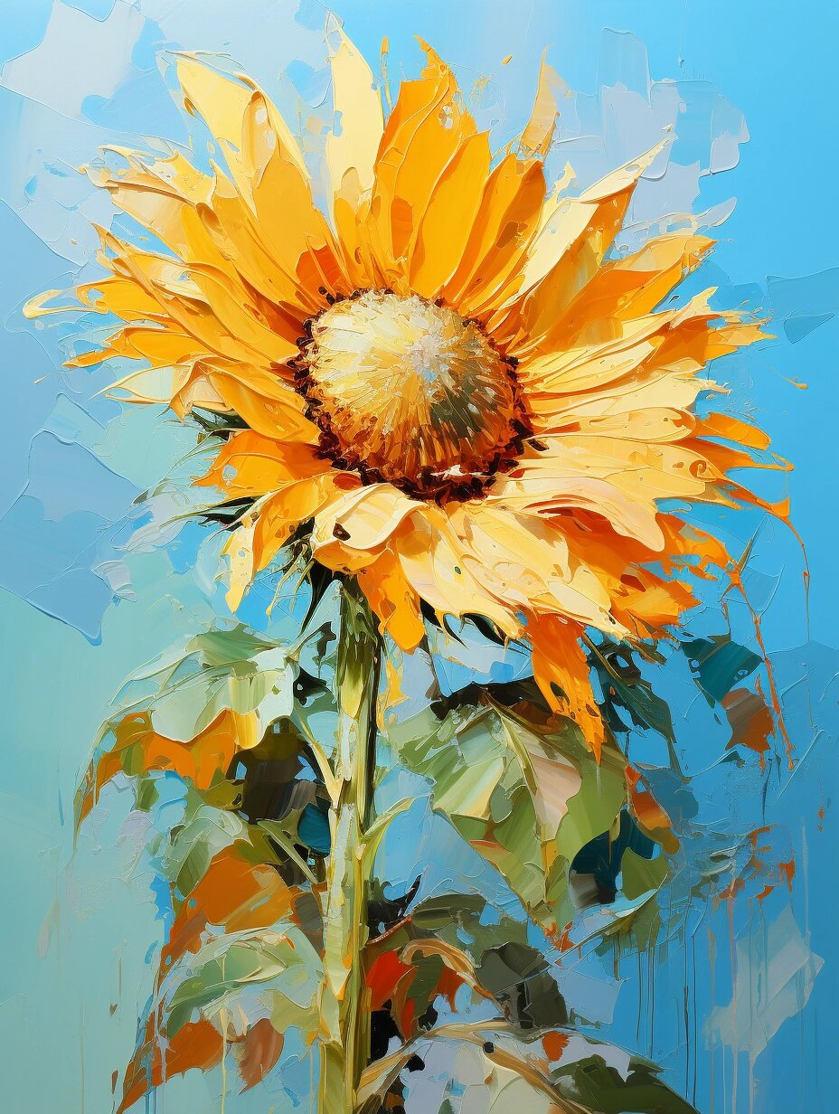油画|向日葵 向阳而生