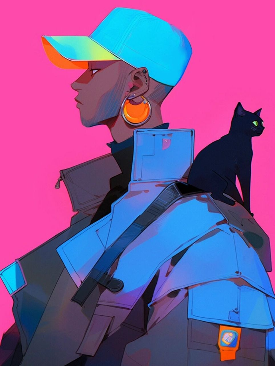 midjourney | 荧光色情侣头像(二)