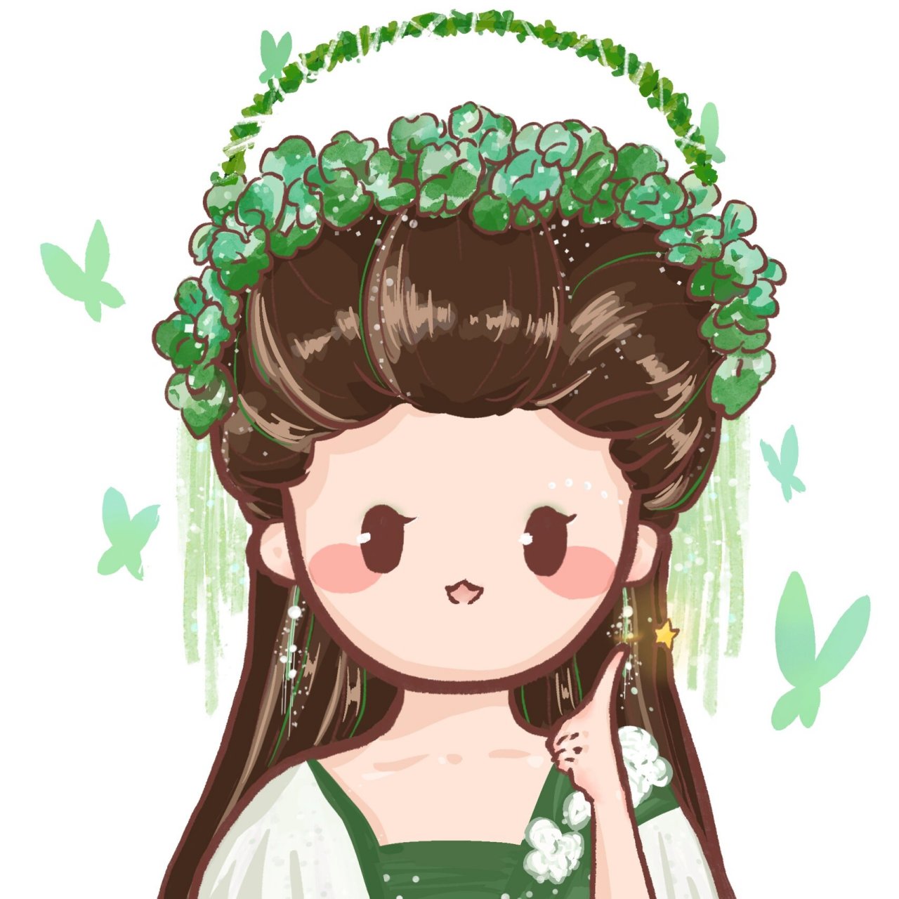 有的又调整了一下,终于把欢天喜地七仙女的头像合集整理出来啦 排列