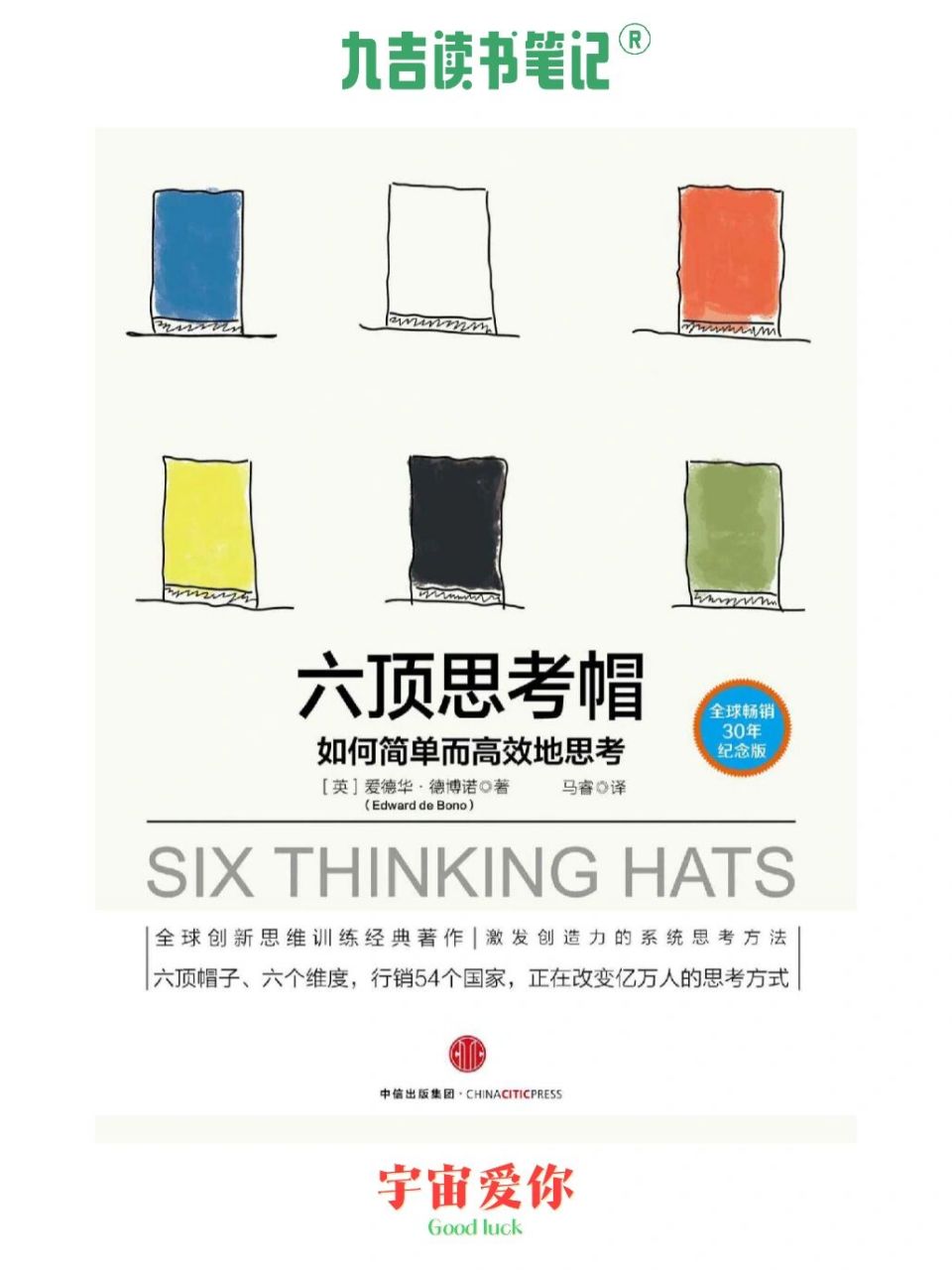 《六顶思考帽》| 简单而高效地思考 【九吉读书笔记】 73思考最大的
