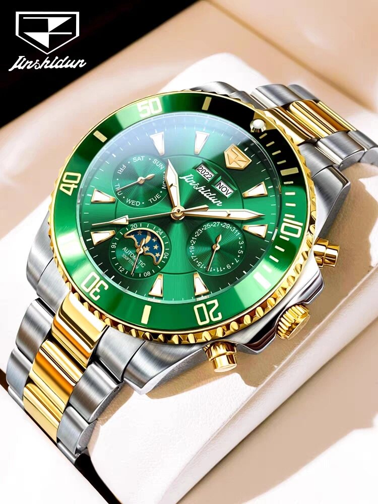 高级绿水鬼手表瑞士高清夜光全自动机械表