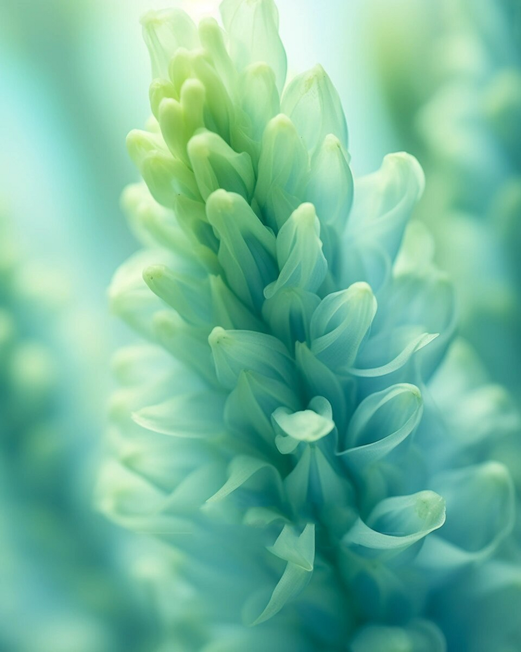 ai绘画 空の花语 送上一组灵性的花朵,关键词提示 透视 蓝青色色板