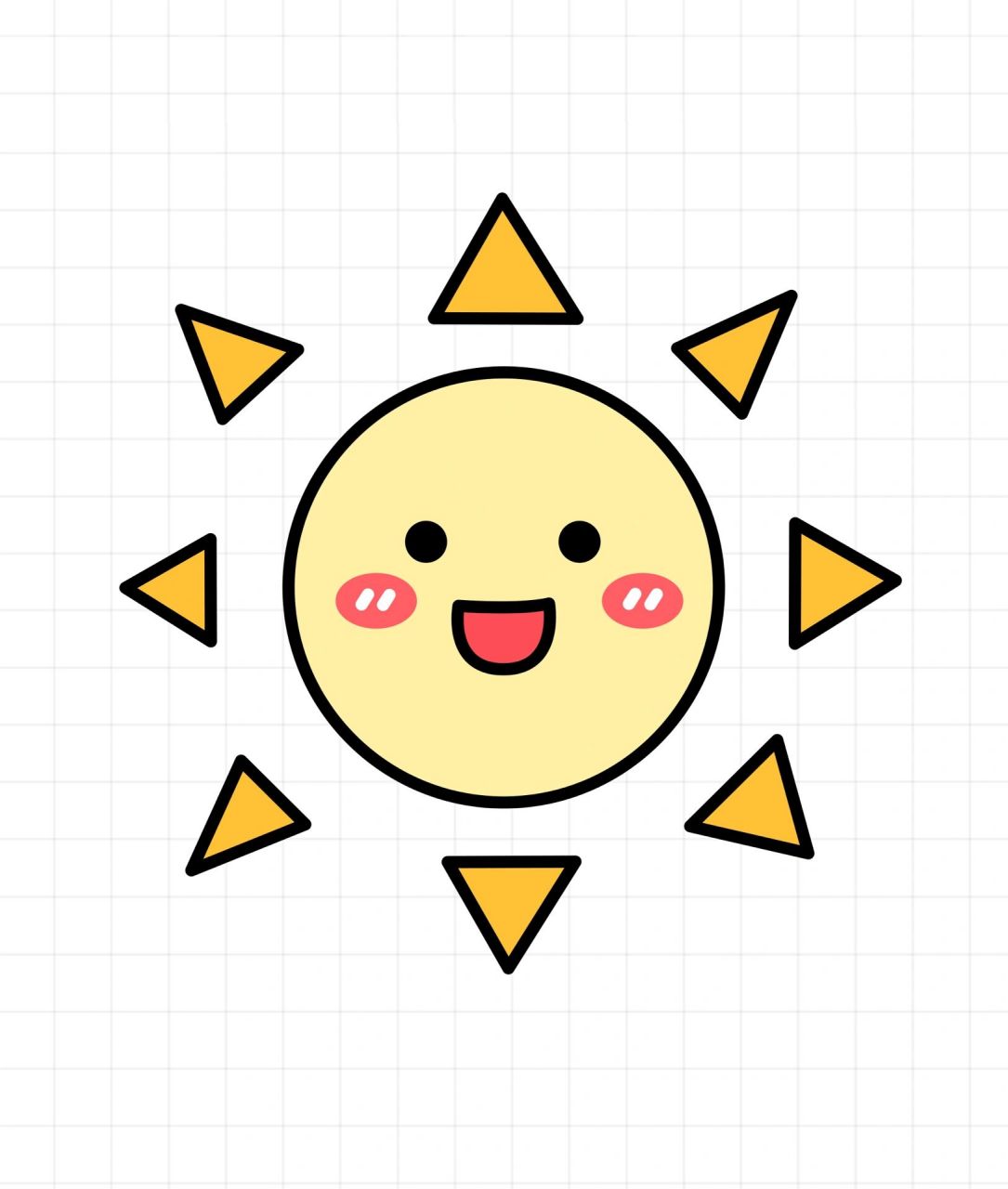 简笔画太阳 有手就会的太阳简笔画,一看就会