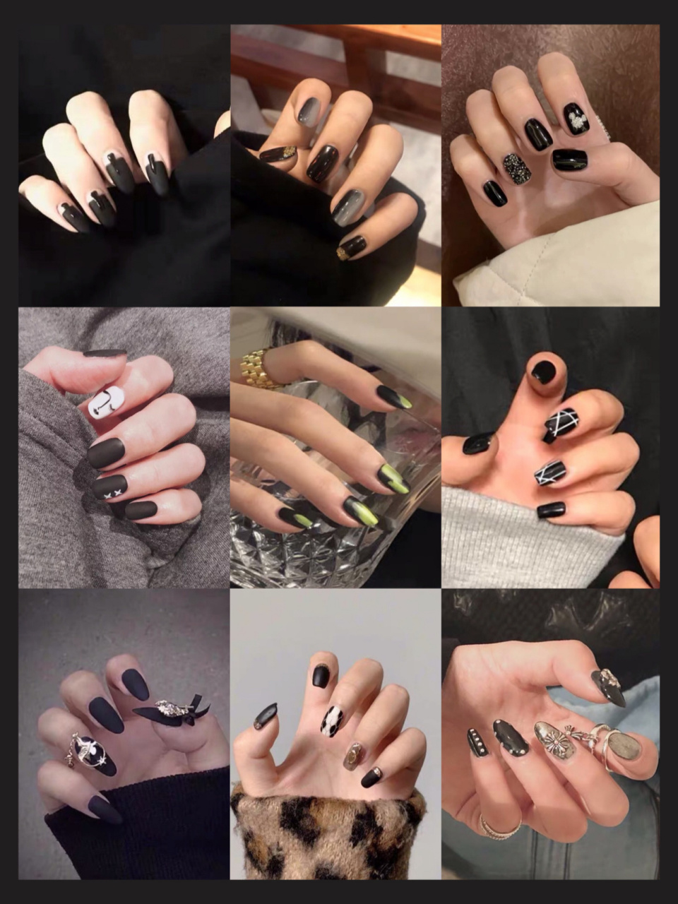 54款秋冬美甲推荐97深色系显白美甲 冬天终于要来咯~ 夏天适合浅色