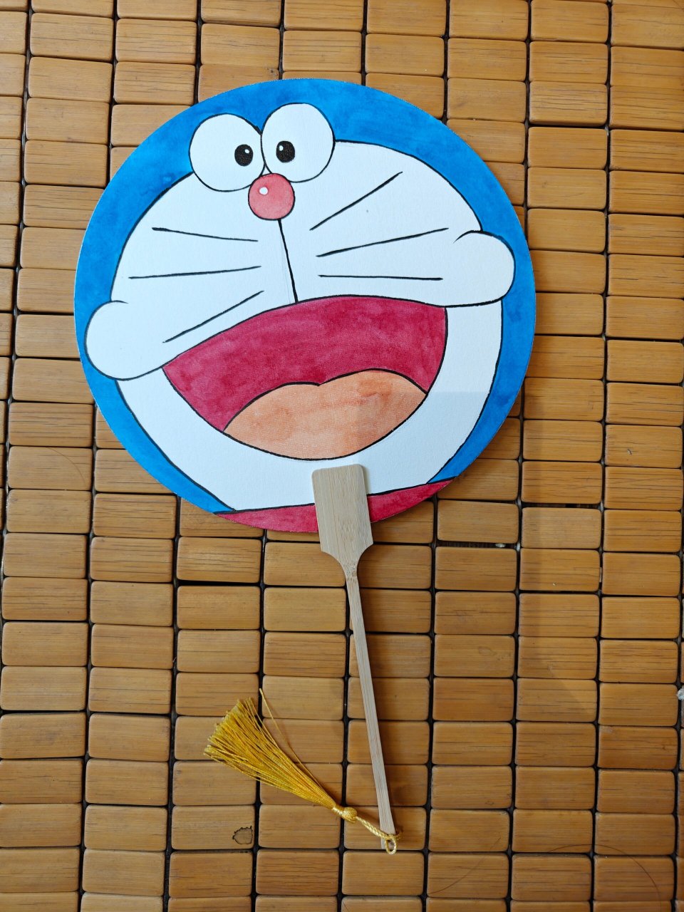哆啦a梦手绘团扇