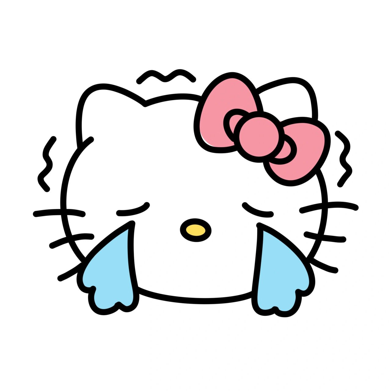 萌萌的简笔画 今天看到了超级可爱的凯蒂猫,遂画 喜欢的话可以点个赞