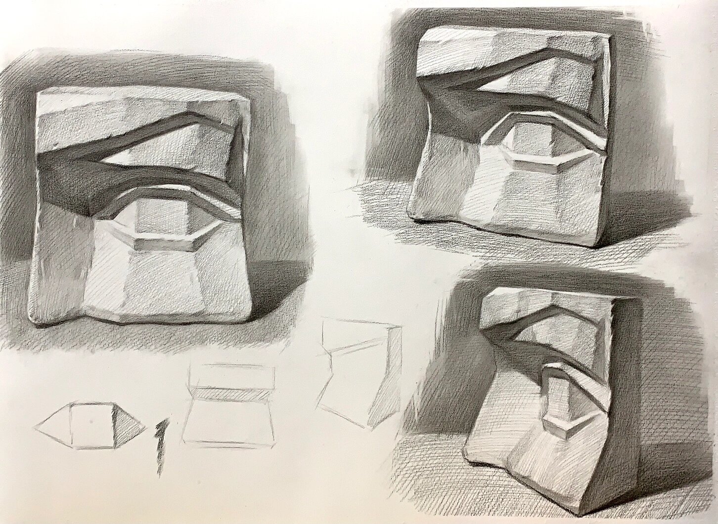 石膏眼睛切面全角度